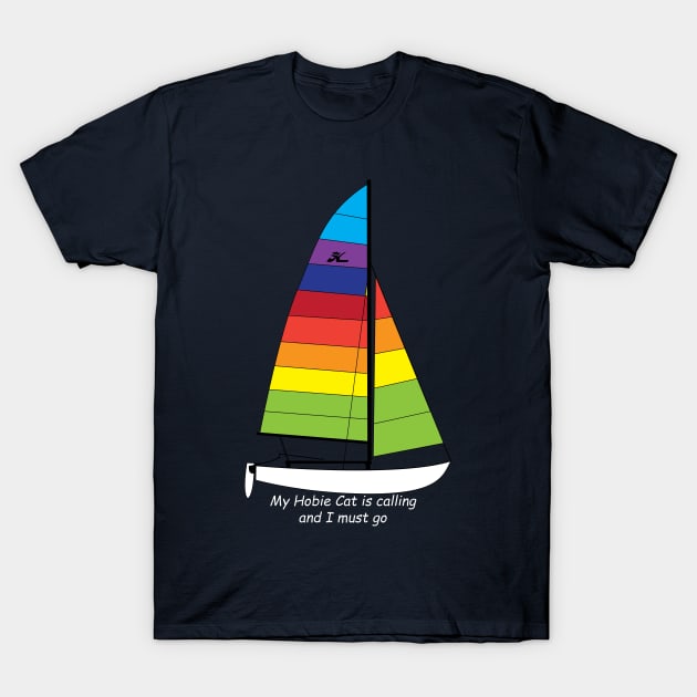 Hobie 16 Catamaran Sailboat T-Shirt by CHBB